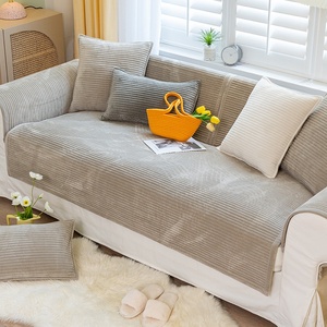 Funda <span class=keywords><strong>de</strong></span> Sofá Nórdica Moderna <span class=keywords><strong>de</strong></span> Felpa, Antideslizante, con Rayas, <span class=keywords><strong>de</strong></span> Terciopelo Cristal, para Otoño e <span class=keywords><strong>Invierno</strong></span> - Product Image 3