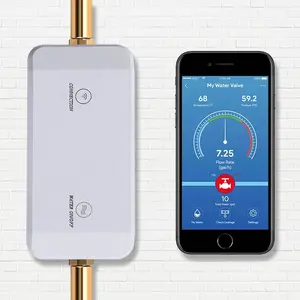 WiFi Tuya télécommande intelligente moniteur de consommation d'eau contrôle du débit pression d'eau fuite solénoïde vanne d'arrêt