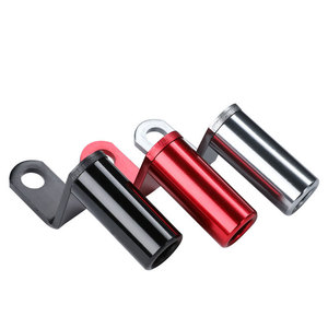 Support d'extension de rétroviseur de moto en aluminium noir pour montage sur guidon, pour modernisation et amélioration - Product Image 2