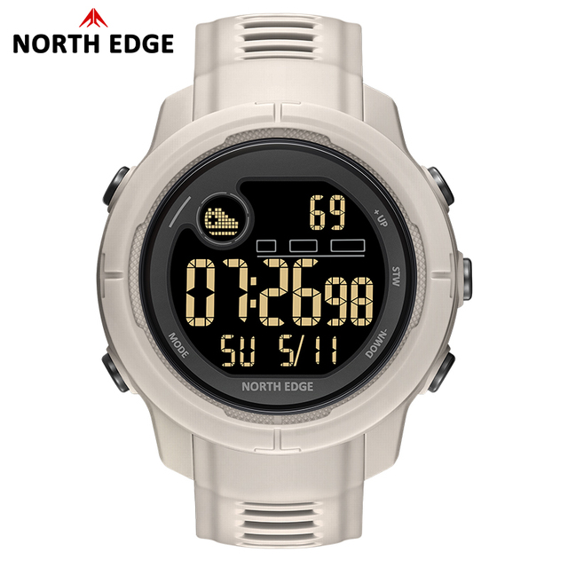 NORTH EDGE Mars5 Electronic Men's Watch Multifunctional 5ATM Waterproof Heart Rate Detection Synchronized Men's Watch