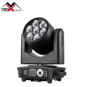 40W*7PCS Bee Eye LED Moving Light RGBW Full Color Disco DJ Stage Light with LCD Display Dimming and Engineering Plastics