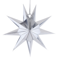 Lanternes suspendues en papier à neuf étoiles à bout pointu, décoration créative, fête de noël, lanterne ornementale, ornement en papier, 32 pièces