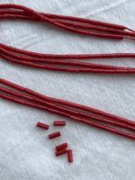 Prix usine 2*4mm perles de corail rouge en forme de tube pour la conception de bijoux