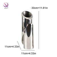 Arrangement de fleurs en acier inoxydable créatif minimaliste ornement Art abstrait grand diamètre bouche oblique Vase en métal décor à la maison
