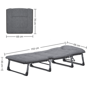Lit de camping pliable moderne et portable pour adultes, idéal pour la plage et la détente à domicile ou au bureau, lit pliable pratique - Product Image 5