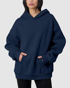 Sudadera con Capucha de Lujo con Logotipo Personalizado Bordado, de Alta Calidad, Talla Grande, con Estampado en Relieve, Tejida, 100% Algodón para Mujer - Product Image 1