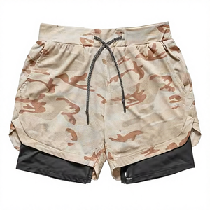 Shorts longs tricotés noirs pour hommes, collection été, haute qualité, décontractés, respirants, séchage rapide, taille mi-haute, taille élastique - Product Image 4