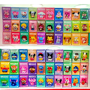 Compatible avec les briques, en silicone et PC, les blocs de construction de personnages de dessins animés les plus vendus, boîte mystère, jouets éducatifs d'assemblage pour enfants - Product Image 1