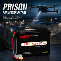 VIWIPOW Produsen Grosir Baterai Drone Kapasitas Tinggi Semi-Solid State 51.8V 14S 25000mAh untuk Drone Keamanan UAV