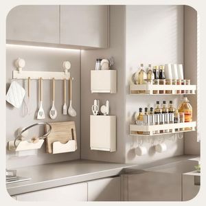 Modern Kitchen Storage <b>Rack</b> Carbon Steel No-Drill Knife Holder Suction Cup Wall-Mounted Pot Lid Seasoning Rust Resistant - Product Image 2