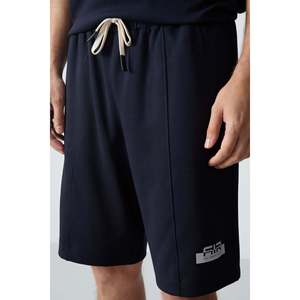 Ensemble de shorts oversize pour homme en coton bleu marine, 100% coton, coupe basique 85259 - Product Image 3