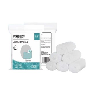 Bandages en gaze Huaxin 6*800, rouleaux de gaze médicale et domestique, emballés individuellement, plusieurs styles disponibles, personnalisation - Product Image 1