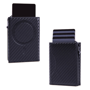 Strong Magnetic RFID Blocking <b>Card</b> <b>Holder</b> Trifold PU Leather Credit <b>Card</b> <b>Wallet</b> <b>for</b> Men Pop Up <b>Card</b> Organizer <b>for</b> Daily Travel - Product Image 1