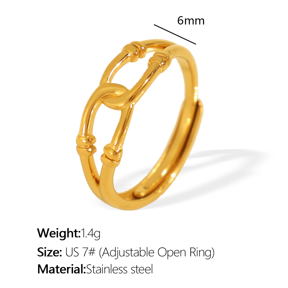 Bague en or réglable JZ94 (7 mm)