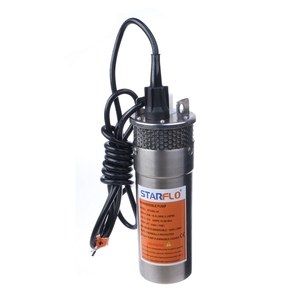 STARFLO Pompa Air Elektrik, Pompa Air Elektrik Submersible Tenaga Surya Harga Terbaik 12V DC 70M