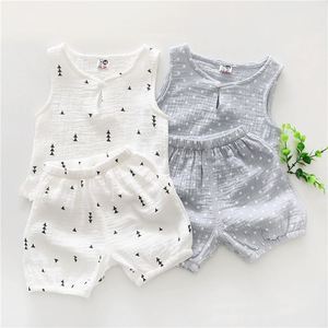 เสื้อผ้าเด็กขายส่ง ชุดเสื้อผ้าเด็กแขนกุดสำหรับฤดูร้อน นำเข้าจากจีน - Product Image 1