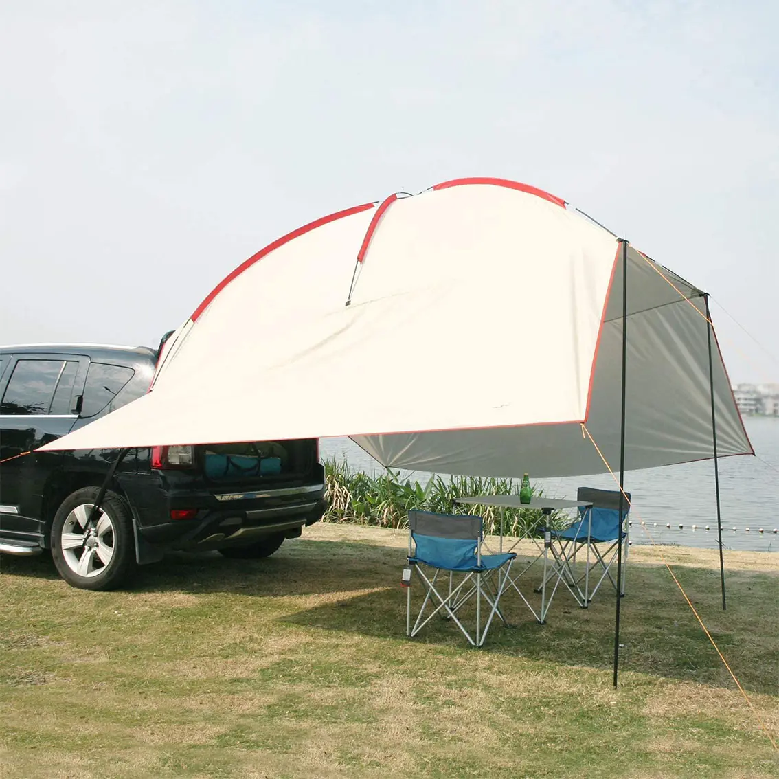 Waterdichte Luifel Zon Onderdak Draagbare Auto Luifel Camper Trailer Zonnescherm Outdoor Suv Auto Tent Zomer Tent Canvas Oem <1000 Mm