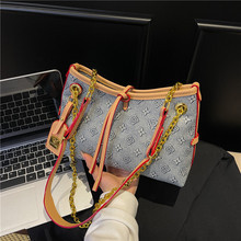 <span class=keywords><strong>Sac</strong></span> à bandoulière décontracté haut de gamme pour <span class=keywords><strong>femme</strong></span>, motif géométrique imprimé en PU, <span class=keywords><strong>sac</strong></span> à main portable de marque célèbre - Product Image 2