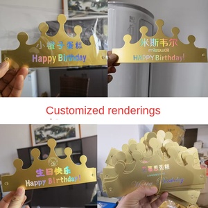 Có Thể Điều Chỉnh Kích Thước Gấp Giấy <span class=keywords><strong>Hat</strong></span> Với Vàng Vương Miện Sinh Nhật Đảng Mũ Nón Cho Người Lớn Trẻ Em Cho Lễ Kỷ Niệm Trang Trí - Product Image 6