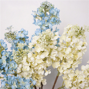 Nieuwe Aankomst Kunstmatige Lila 3d Real Touch Latex Paarse Bloemen Bloemen Boeket Lente Voor Bruiloft Home Hotel Feestdecoratie