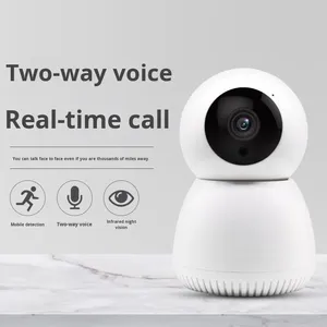 Baby Monitor WiFi 3MP Full Color 360 gradi con visione notturna Pan-Tilt e sirena integrata per la sicurezza domestica - Product Image 4