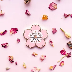 DIY Personalized Pins Flower Metal Crafts Hard Enamel Lapel Pins Brand Design Promotion Flower Pin