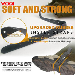 Polainas de senderismo Woqi impermeables de tela Oxford con protección alta para las piernas, para montañismo, camping y actividades al aire libre, unisex. - Product Image 4