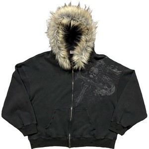 <span class=keywords><strong>Felpa</strong></span> con Zip Y2K con Colletto in Pelliccia Sintetica, Stile Harajuku Rock Goth, Giacca Retro Punk Oversize, Streetwear <span class=keywords><strong>Hip</strong></span> <span class=keywords><strong>Hop</strong></span> - Product Image 1