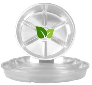 Sous-plateaux pour plantes, lot de 20, 6/8/10/12 pouces, sous-plateaux transparents en plastique pour pots de <span class=keywords><strong>fleurs</strong></span>, plateaux de récupération d'eau pour pots de <span class=keywords><strong>fleurs</strong></span> d'intérieur et d'extérieur - Product Image 1