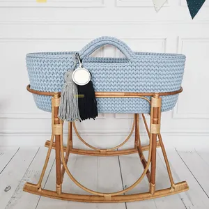 Hot Sale Custom Made Crochet Baby Changing Basket Baby Moses Basket