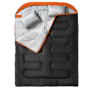 <span class=keywords><strong>Sac</strong></span> <span class=keywords><strong>de</strong></span> <span class=keywords><strong>couchage</strong></span> imperméable pour <span class=keywords><strong>2</strong></span> <span class=keywords><strong>personnes</strong></span>, pour le camping en hiver par temps froid, avec tissu en nylon <span class=keywords><strong>de</strong></span> style enveloppe et rembourrage en <span class=keywords><strong>coton</strong></span> - Product Image 1