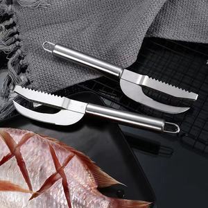 Cuchillo para abrir el vientre del pescado de acero inoxidable, herramienta multiusos de 23 cm para preparar mariscos - Product Image 1