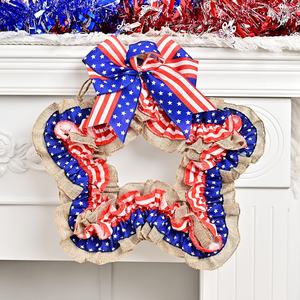 Prix usine jour de l'indépendance américaine porte décorations suspendues <span class=keywords><strong>rouge</strong></span> <span class=keywords><strong>bleu</strong></span> <span class=keywords><strong>blanc</strong></span> vigne guirlande Festival fête guirlande - Product Image 4