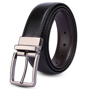 Fabricant OEM ODM <span class=keywords><strong>Ceinture</strong></span> d'affaires décontractée réglable rotative réversible à double face avec boucle en <span class=keywords><strong>cuir</strong></span> véritable - Product Image 2