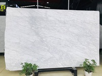 Carreaux de sol d'escalier blancs en marbre blanc, type pierre BOTON italien, comptoir de cuisine blanc carsara
