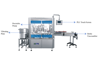 Machine de remplissage automatique pneumatique Hebo pour tubes de crème liquide et d'acide hyaluronique, avec seau de produit à vide et double alimentation