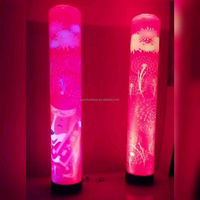 Tube gonflable personnalisé de lumières de LED cylindre de souffleur d'air de pilier imprimé par numérique pour la décoration d'événement
