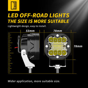 New Condition 66W <b>Cube</b> Offroad 3-Inch LED Fog Lamp Auxiliary Work <b>Light</b> for Motorcycles Blue Color Aluminum Material 12V Voltage - Product Image 2
