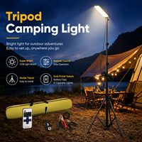 Lampe de travail LED portable LEDORA LIGHTING, trépied, rechargeable au lithium, haute luminosité, pour le camping et les activités de plein air