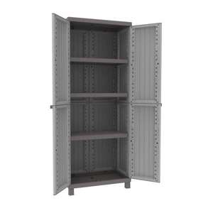 TERRY - 1002723 Gabinete de 2 puertas Acabado de madera sintética 68x39x170 - 3 estantes interiores ajustables-ARMARIOS EAN 8005646027239 - Product Image 2
