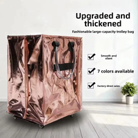 Sac de courses pliable personnalisé avec logo, imperméable et isotherme, chariot à roulettes pour les voyages et les courses