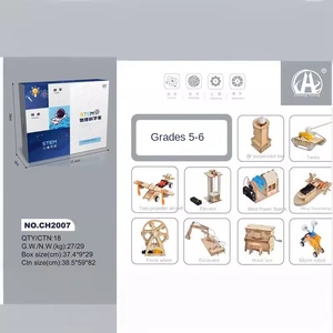STEM éducatif en <span class=keywords><strong>bois</strong></span> Montessori Science jouets pour enfants 4-6Y unisexe bricolage dinosaure Puzzle ensemble blocs de construction mécaniques - Product Image 3