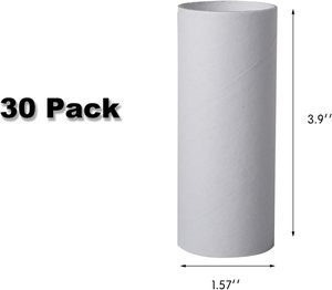 Thick Cardboard <strong>Tubes</strong> for Crafts 1.57 <strong>X</strong> 3.9 Inches Round Paper <strong>Tube</strong> for Arts and Crafts White 30 Pack Craft Rolls - Product Image 2