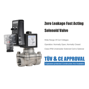 Vanne solénoïde temporisée COVNA DN25 1 pouce 2 voies 220V AC normalement fermée en acier inoxydable 304 - Product Image 3