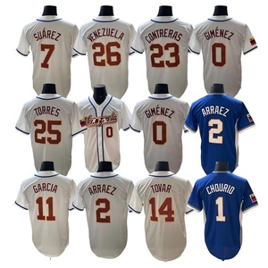 Maillot de l'équipe nationale de baseball du Venezuela pour la Coupe du Monde de baseball 2026 # 7 Suarez 13 # Pérez 11 # Short d'été grande taille pour <span class=keywords><strong>homme</strong></span> <span class=keywords><strong>Garcia</strong></span> - Product Image 1