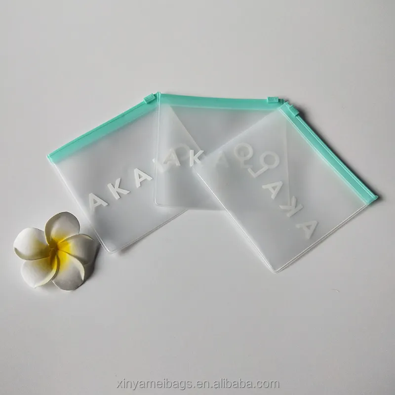 Reusable custom logo small soft matt zipper mini frosted clear plastic zip lock pouch bags for earings jewellery packaging