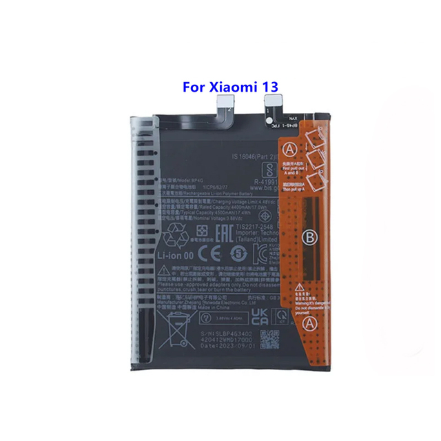 BP4G 4500mAh Capacity Mobile Phone Spare Parts Battery for Xiaomi 13, BP4E for Xiaomi 13 Lite Cell Phone Replacement in Stock