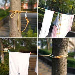Alnas Portable Clothesline Outdoor Pull To Tight Hook Type Detachable Clothing Line - Product Image 4