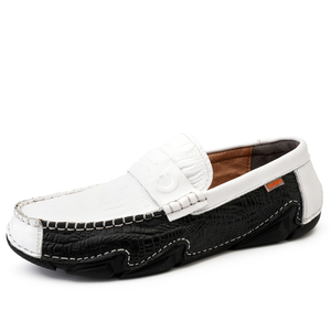 Zapatos de Conducir para Hombre, de Cuero Genuino, de Caña Baja, Sin Cordones, Cómodos, Hechos a Mano, Modernos, con Suela Suave, Tipo Mocasín - Product Image 1