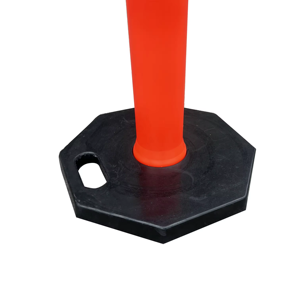 Ligne d'avertissement de toit Poteaux de gardien de périmètre avec bases en caoutchouc Brins de fanion rouge - Product Image 2